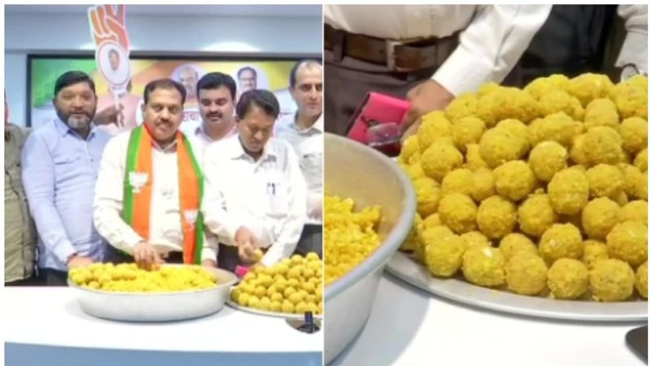 വിജയാഘോഷത്തിന് ലഡു തയ്യാര്; മഹാരാഷ്ട്രയില് വിജയപ്രതീക്ഷയില് ബിജെപി വിജയാഘോഷത്തിന് ലഡു തയ്യാര്; മഹാരാഷ്ട്രയില് വിജയപ്രതീക്ഷയില് ബിജെപി