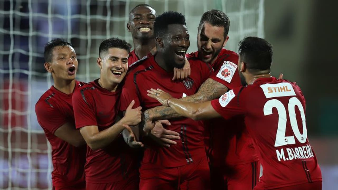 ഐഎസ്എല്: വരവറിയിച്ച് അസമാവോ ഗ്യാന്; നോര്ത്ത് ഈസ്റ്റിന് ജയം ഐഎസ്എല്: വരവറിയിച്ച് അസമാവോ ഗ്യാന്; നോര്ത്ത് ഈസ്റ്റിന് ജയം