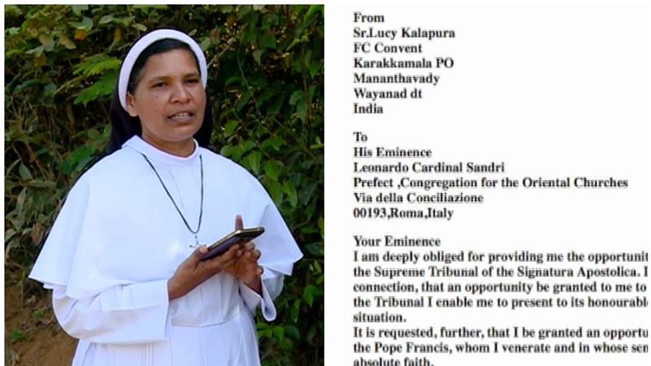 റോമിലെത്തി വിശദീകരണം നല്കാന് അനുമതി നല്കണം;മാര്പാപ്പയ്ക്ക് കത്തയച്ച് സിസ്റ്റര് ലൂസി കളപ്പുര റോമിലെത്തി വിശദീകരണം നല്കാന് അനുമതി നല്കണം;മാര്പാപ്പയ്ക്ക് കത്തയച്ച് സിസ്റ്റര് ലൂസി കളപ്പുര