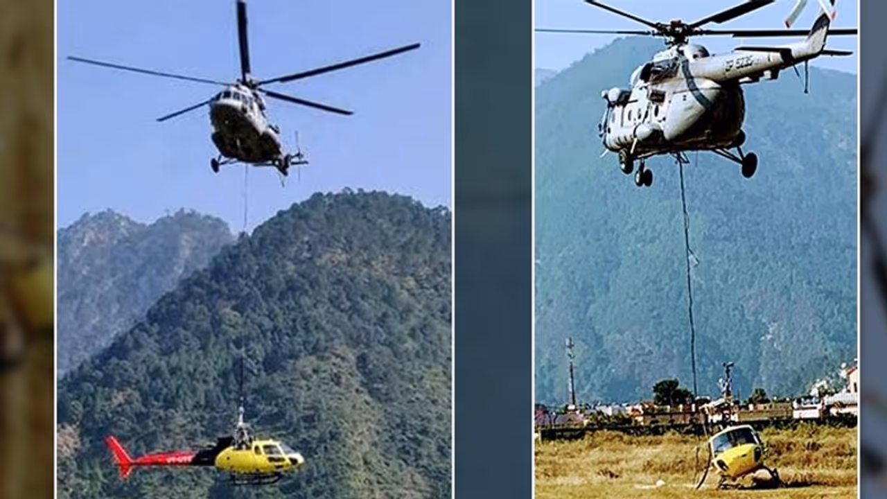 Uttarakhand: Indian Air Force helicopters evacuate crashed civilian chopper from Kedarnath