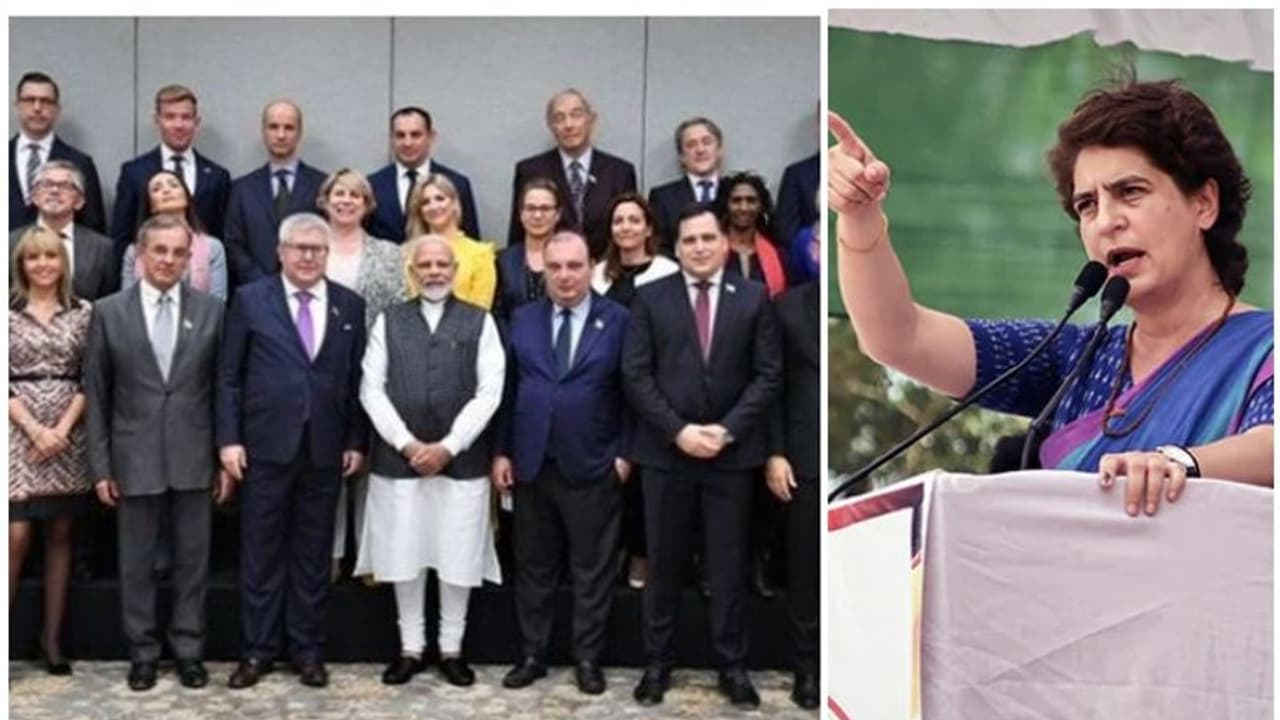 യൂറോപ്യന് എംപിമാരുടെ സംഘം കശ്മീരിലെത്തി; പ്രതിഷേധിച്ച് കോണ്ഗ്രസ്, 'അതുല്യമായ ദേശീയത' എന്ന് പ്രിയങ്കയുടെ പരിഹാസം യൂറോപ്യന് എംപിമാരുടെ സംഘം കശ്മീരിലെത്തി; പ്രതിഷേധിച്ച് കോണ്ഗ്രസ്, 'അതുല്യമായ ദേശീയത' എന്ന് പ്രിയങ്കയുടെ പരിഹാസം