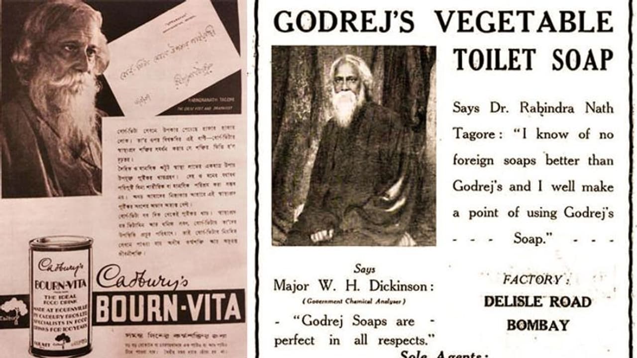 സോപ്പ്, ഹെയര്‍ ഓയില്‍, ബോണ്‍വിറ്റ; രബീന്ദ്രനാഥ ടാഗോര്‍ ഇങ്ങനെ പരസ്യങ്ങളിലും പ്രത്യക്ഷപ്പെട്ടിരുന്നോ?