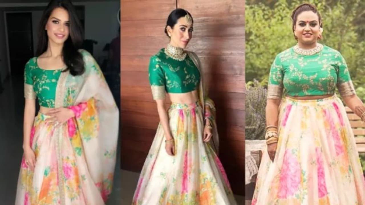 കരീഷ്മയെ പിന്തുടര്ന്ന് മണവാട്ടിമാര്; ട്രെന്ഡിങ്ങായി പച്ച ലഹങ്ക കരീഷ്മയെ പിന്തുടര്ന്ന് മണവാട്ടിമാര്; ട്രെന്ഡിങ്ങായി പച്ച ലഹങ്ക