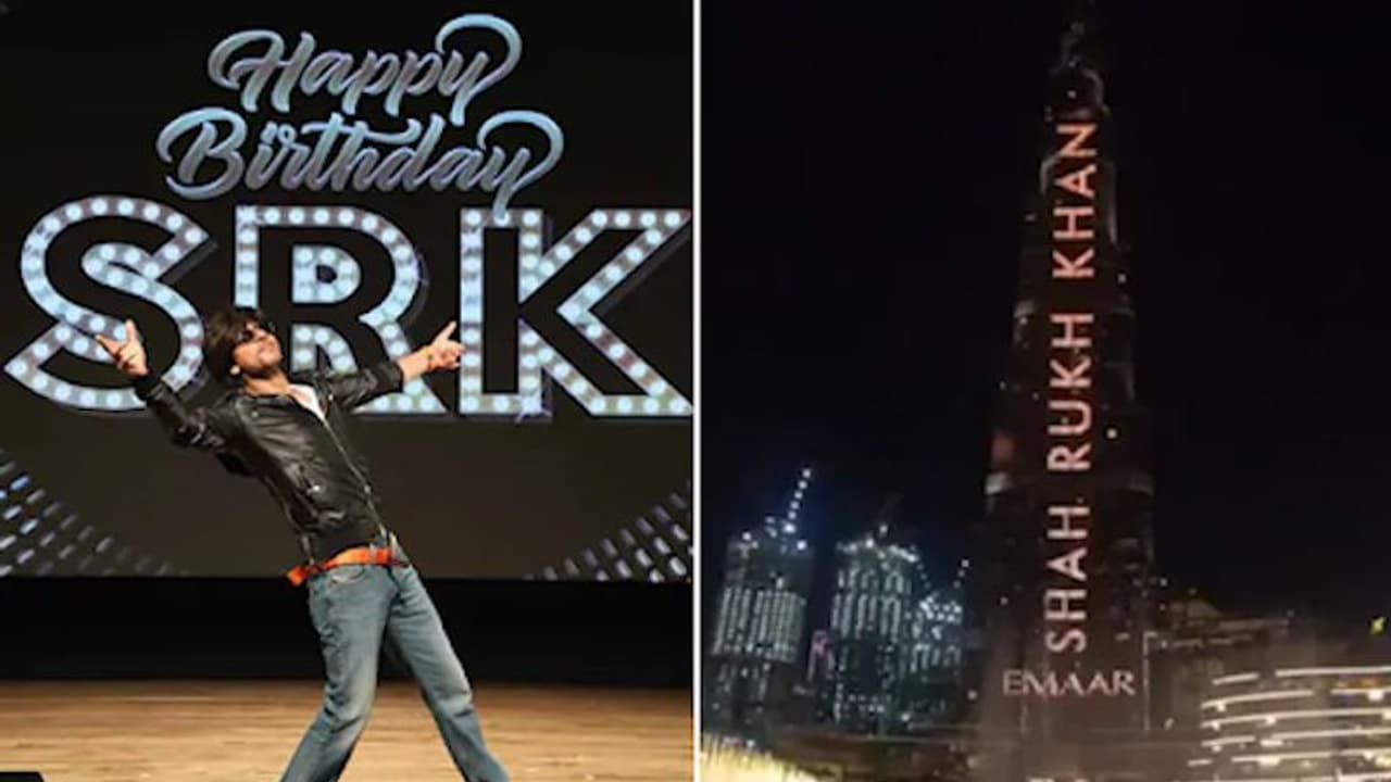 Burj Khalifa lit up with Shah Rukh Khan's name on his 54th birthday (Video) Burj Khalifa lit up with Shah Rukh Khan's name on his 54th birthday (Video)