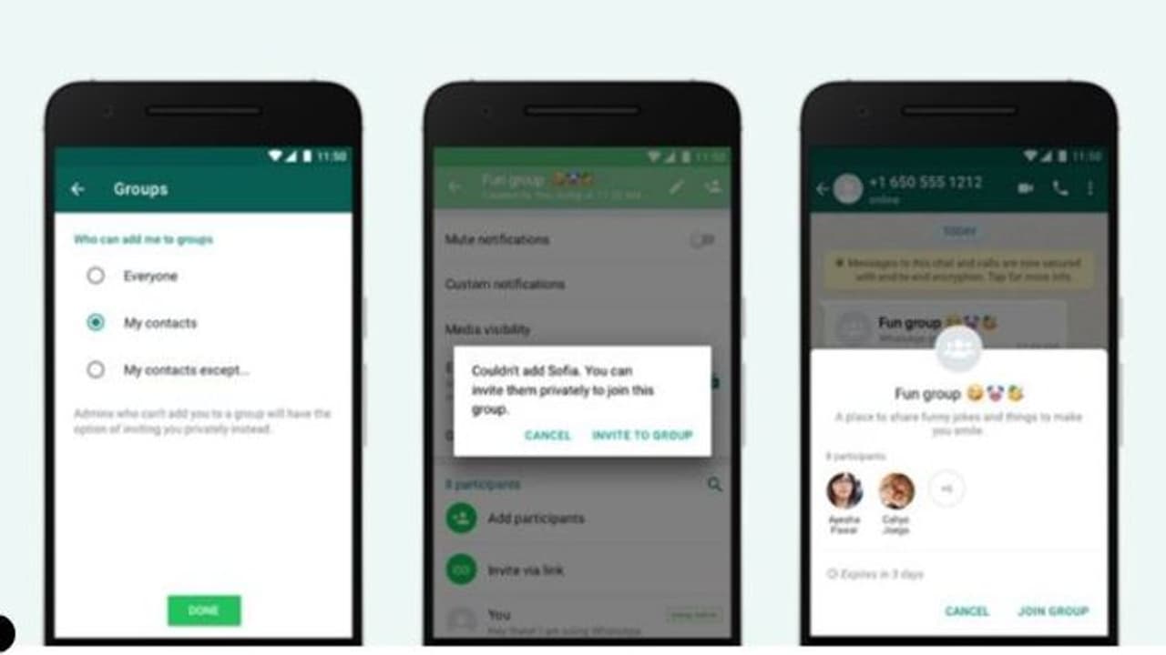 వాట్సాప్ గ్రూప్ ప్రైవసీ సెట్టింగ్‌లో కొత్త ఫీచర్
