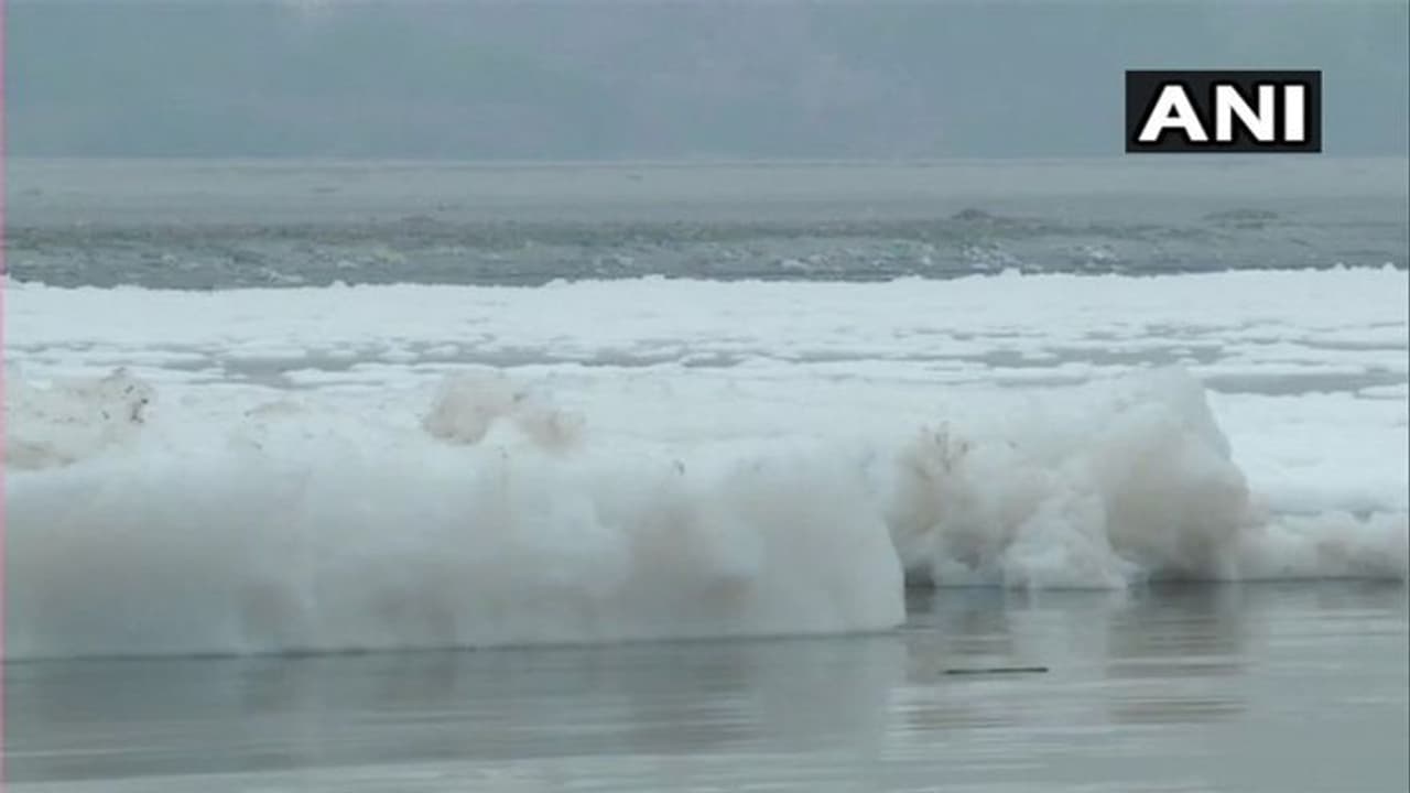 दिल्ली प्रदूषण : नहीं बदल रहे हालात, यमुना किनारे फिर जमा सफेद झाग दिल्ली प्रदूषण : नहीं बदल रहे हालात, यमुना किनारे फिर जमा सफेद झाग