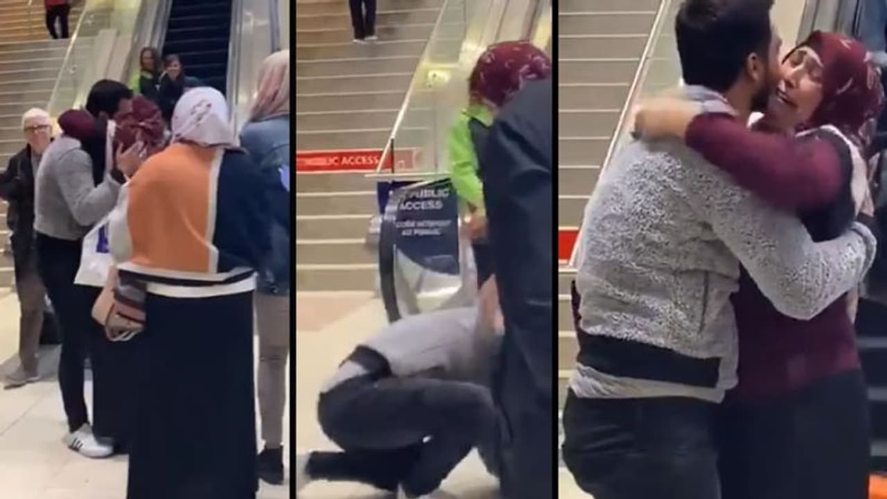 മൂന്ന് വർഷത്തിന് ശേഷം മകനെ കാണുന്ന സിറിയൻ അഭയാർത്ഥിയായ അമ്മ; കണ്ണീരണിയിക്കുന്ന വീഡിയോ മൂന്ന് വർഷത്തിന് ശേഷം മകനെ കാണുന്ന സിറിയൻ അഭയാർത്ഥിയായ അമ്മ; കണ്ണീരണിയിക്കുന്ന വീഡിയോ