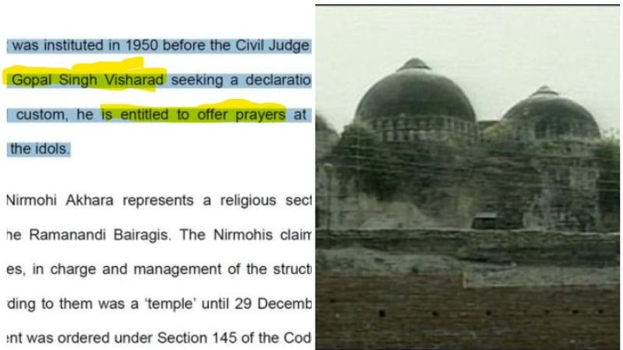 മരിച്ച് 33 കൊല്ലത്തിനു ശേഷം ഗോപാൽ സിങ്ങ് വിശാരദിന് അനുകൂലമായി അയോധ്യക്കേസിലെ വിധി മരിച്ച് 33 കൊല്ലത്തിനു ശേഷം ഗോപാൽ സിങ്ങ് വിശാരദിന് അനുകൂലമായി അയോധ്യക്കേസിലെ വിധി