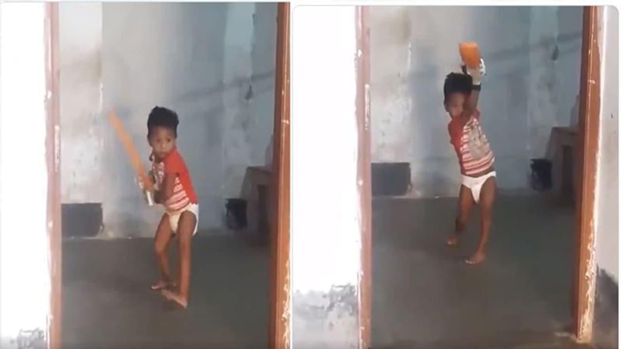 डायपर पहने बच्चे में दिखा सचिन का अवतार, एक के बाद एक खेले कई शानदार शॉट देखें वीडियो डायपर पहने बच्चे में दिखा सचिन का अवतार, एक के बाद एक खेले कई शानदार शॉट देखें वीडियो