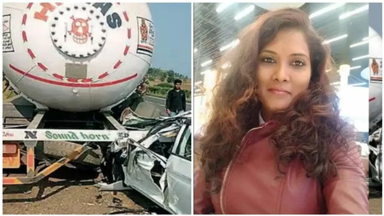 டேங்கர் லாரியில் மோதிய பிரபல பின்னணிப் பாடகியின் கார்....சம்பவ இடத்திலேயே பலியான பரிதாபம்... டேங்கர் லாரியில் மோதிய பிரபல பின்னணிப் பாடகியின் கார்....சம்பவ இடத்திலேயே பலியான பரிதாபம்...