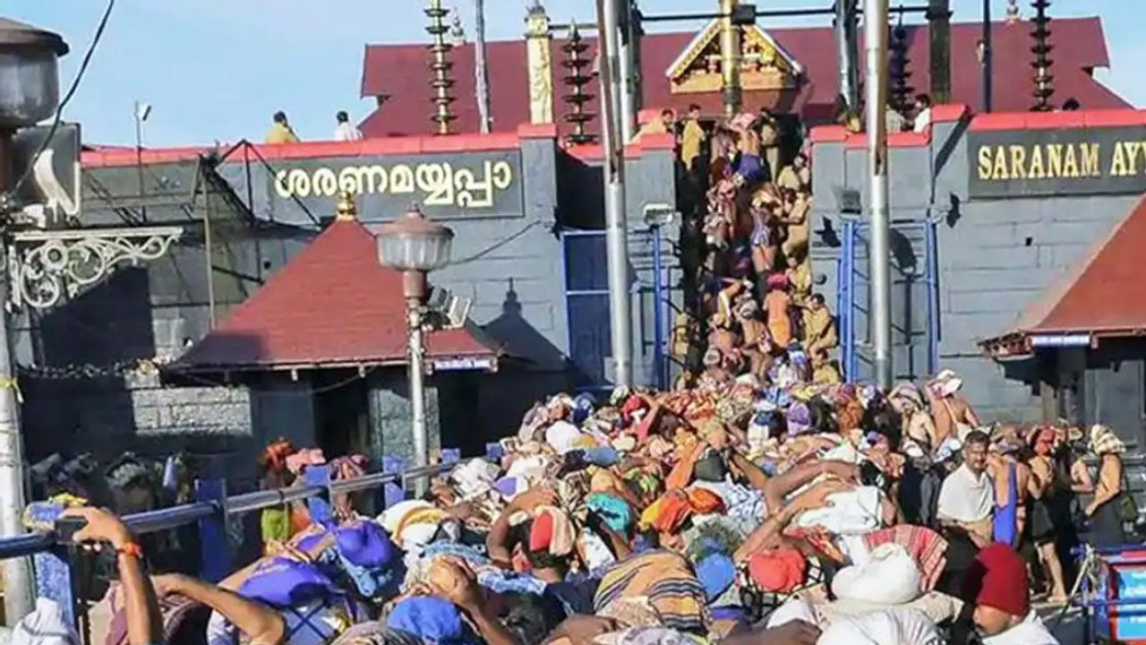 Kerala: Sabarimala temple doors opened for devotees for pilgrimage season Kerala: Sabarimala temple doors opened for devotees for pilgrimage season