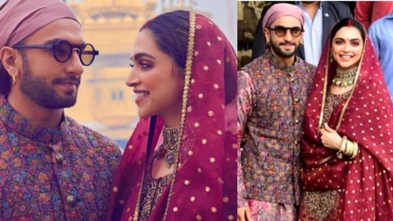 വിവാഹചടങ്ങുകളിലെ വസ്ത്രം പുതുക്കി ഒന്നാം വാർഷികത്തിന് ധരിച്ച് ദീപിക