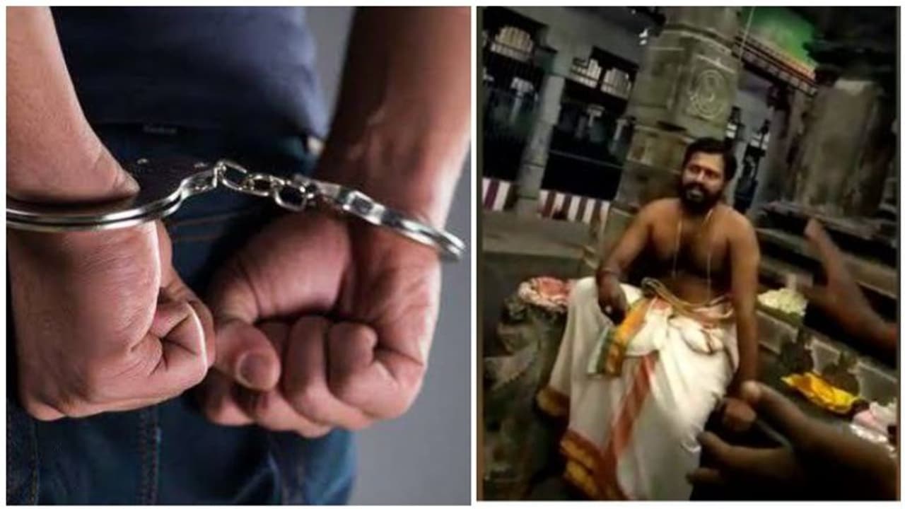 போலீசுக்கு பயந்து தலைமறைவான செவிலியரை தாக்கிய அர்ச்சகர்..! 2 மாதம் பூஜை செய்ய தடை...! ரூ.5 ஆயிரம் அபராதம்..!