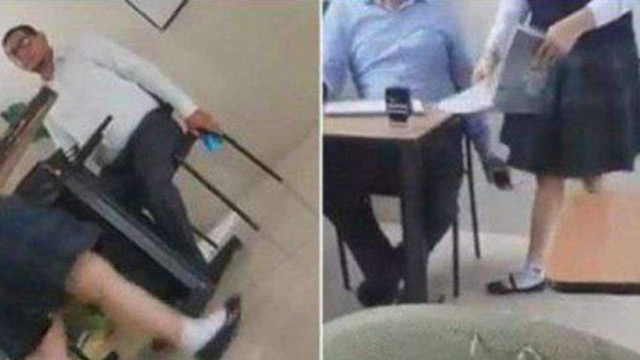 மாணவியின் அந்தரங்க உறுப்பை படம் பிடித்த ஆசிரியர்..!! குட்டைப்பாவாடைக்கு அடியில் செல்போன் வைத்து திருட்டுத்தனம்..!! மாணவியின் அந்தரங்க உறுப்பை படம் பிடித்த ஆசிரியர்..!! குட்டைப்பாவாடைக்கு அடியில் செல்போன் வைத்து திருட்டுத்தனம்..!!