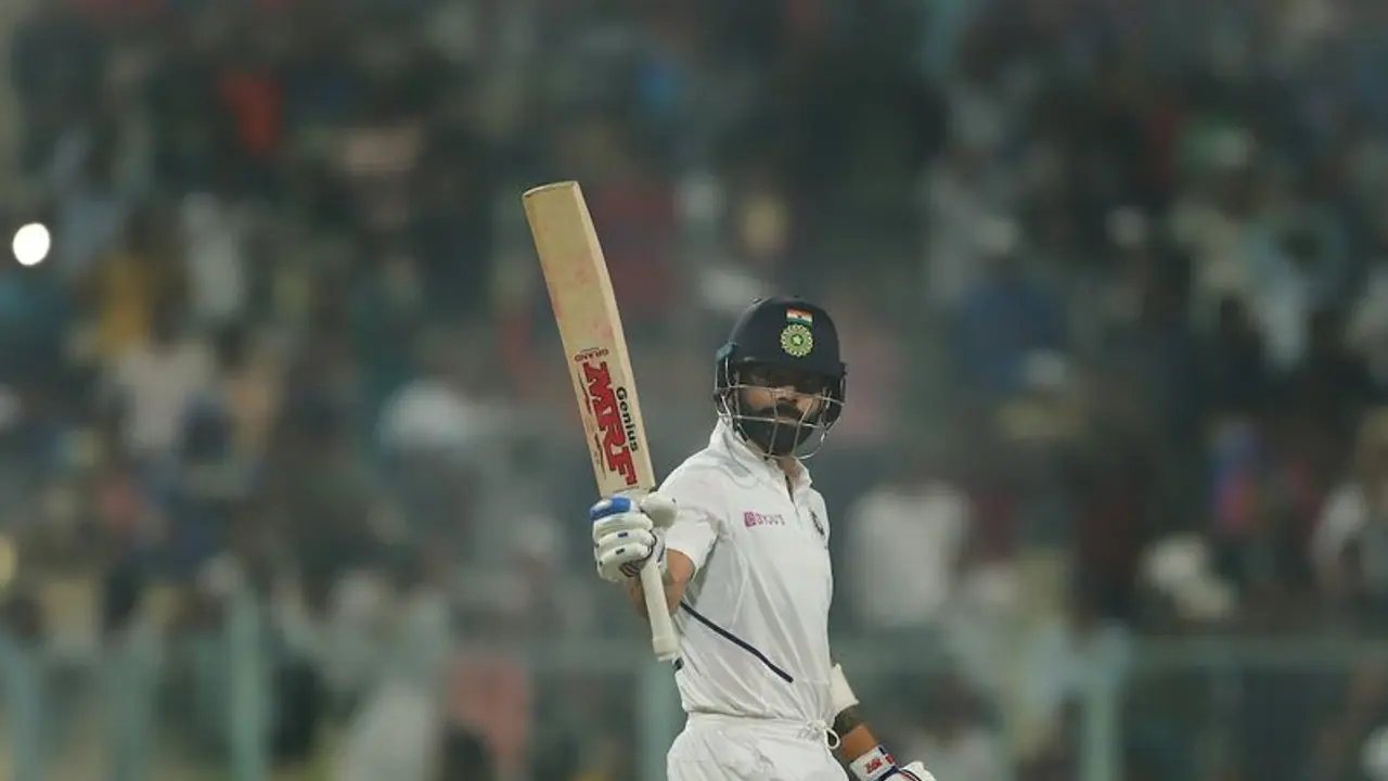 ಪಿಂಕ್ ಬಾಲ್ ಟೆಸ್ಟ್; ಶತಕ ಸಿಡಿಸಿ ದಾಖಲೆ ಬರೆದ ವಿರಾಟ್ ಕೊಹ್ಲಿ! ಪಿಂಕ್ ಬಾಲ್ ಟೆಸ್ಟ್; ಶತಕ ಸಿಡಿಸಿ ದಾಖಲೆ ಬರೆದ ವಿರಾಟ್ ಕೊಹ್ಲಿ!