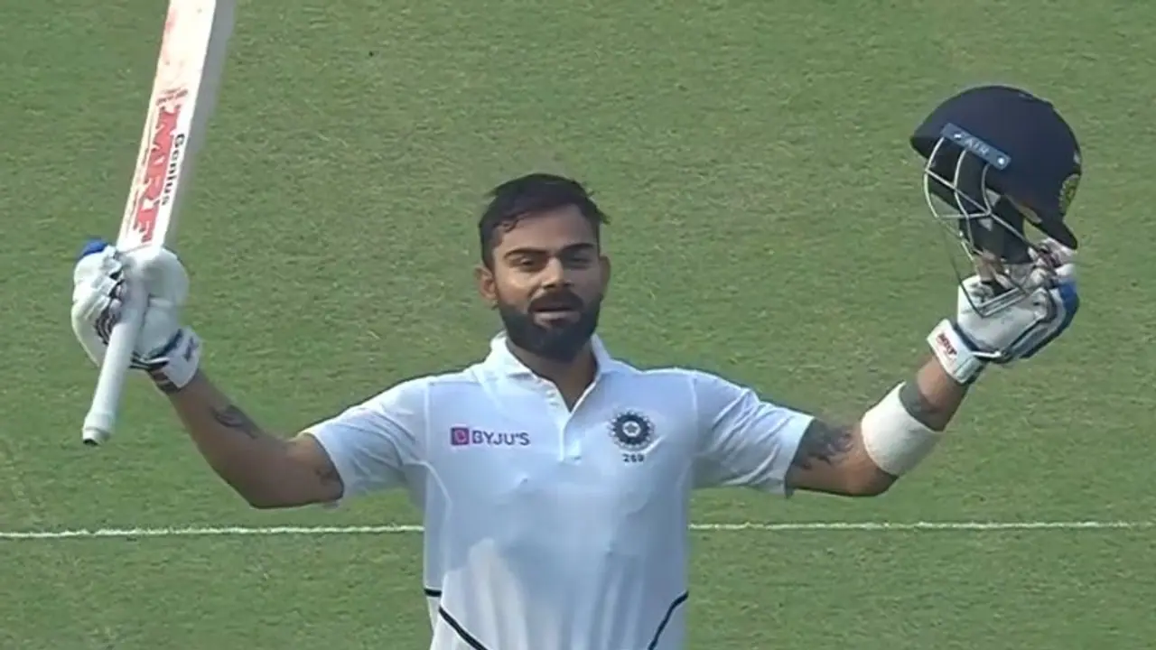 பிங்க் பந்தில் சாதனை சதமடித்த விராட் கோலி.. வலுவான நிலையில் இந்தியா பிங்க் பந்தில் சாதனை சதமடித்த விராட் கோலி.. வலுவான நிலையில் இந்தியா