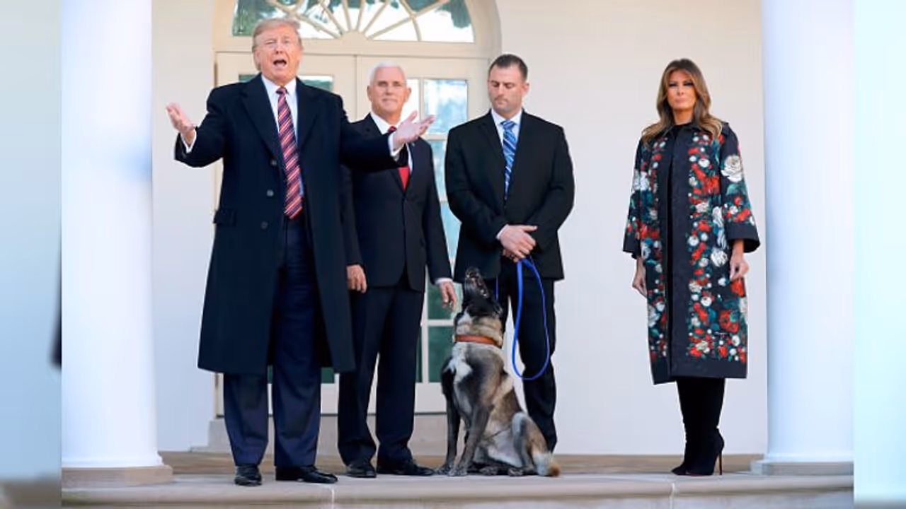 ஐஎஸ்ஐஎஸ் தலைவன் அல்பாக்தாதியை துரத்திய நாய்..!! வெள்ளை மாளிகையில் வைத்து விருது கொடுத்த ட்ரம்ப்..!!