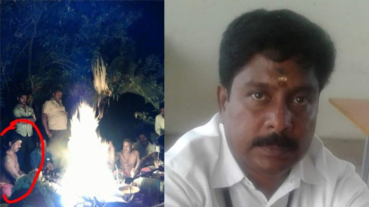 క్షుద్రపూజల కలకలం: శ్రీకాళహస్తి ఏఈవో అరెస్ట్ క్షుద్రపూజల కలకలం: శ్రీకాళహస్తి ఏఈవో అరెస్ట్