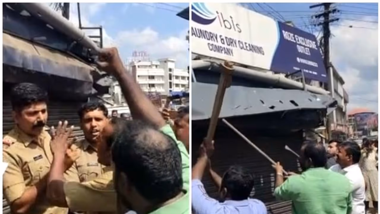 അങ്കമാലി വാഹനാപകടം: അനധികൃതമായി നിർമിച്ച കെട്ടിടം യൂത്ത് കോൺഗ്രസ് പ്രവർത്തകർ ഭാഗികമായി തകർത്തു അങ്കമാലി വാഹനാപകടം: അനധികൃതമായി നിർമിച്ച കെട്ടിടം യൂത്ത് കോൺഗ്രസ് പ്രവർത്തകർ ഭാഗികമായി തകർത്തു