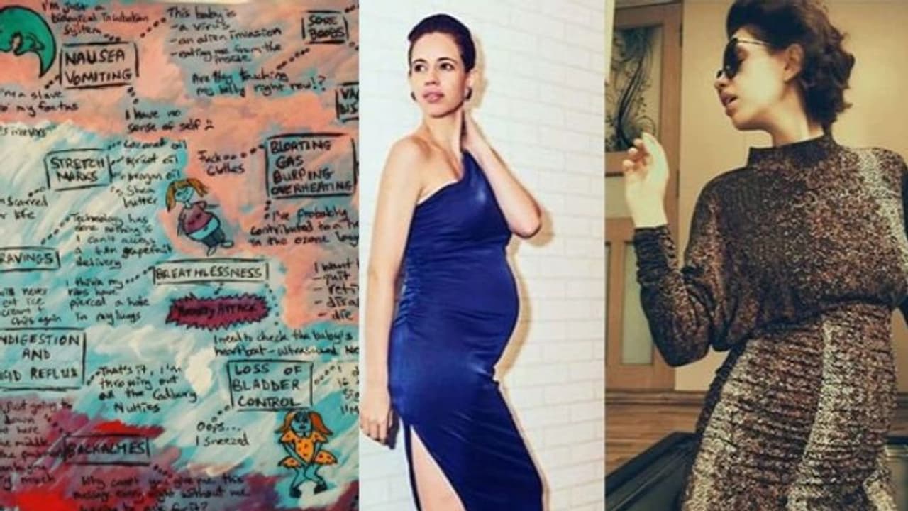 എട്ട് മാസത്തെ ഗര്ഭകാലം ഒറ്റ ചിത്രത്തില് വരച്ച് കൽക്കി എട്ട് മാസത്തെ ഗര്ഭകാലം ഒറ്റ ചിത്രത്തില് വരച്ച് കൽക്കി