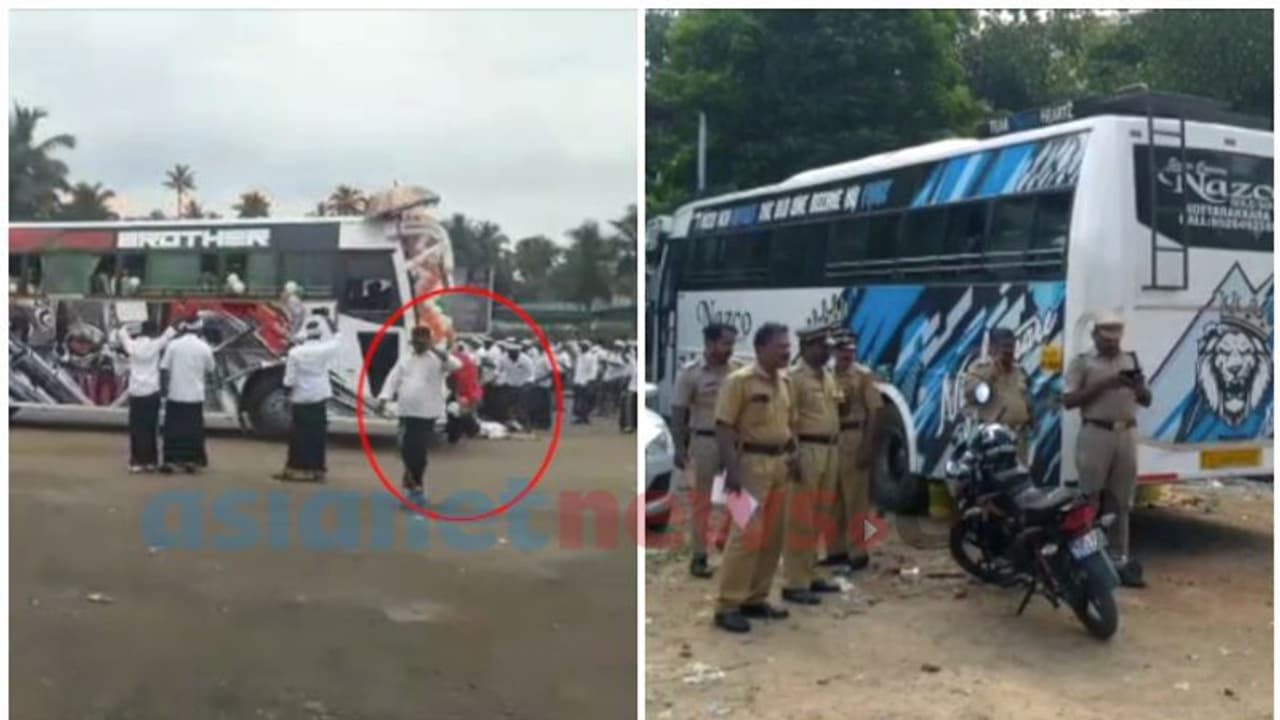 ടൂറിസ്റ്റ് ബസ് സംഘടനയുടെ യോഗത്തിനിടെയും കൈവിട്ട കളി: ബസിടിച്ച് ജീവനക്കാരന് പരിക്ക്