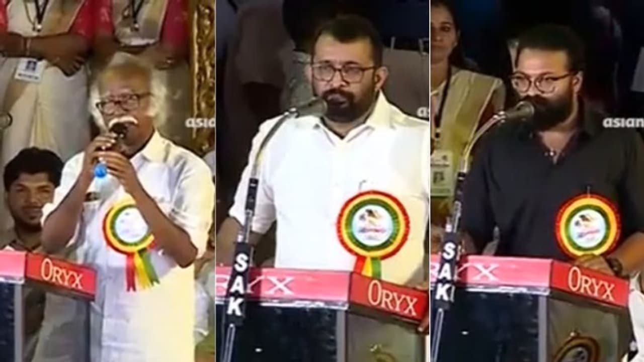 'മതിലുകളെല്ലാം ഇടിഞ്ഞു' എന്ന് തുടങ്ങി സ്പീക്കര്‍, 'കുറി വരച്ചാലും..' എന്നുപാടി കടന്നപ്പള്ളിയും, നമ്മളെ കണ്ടെത്തണമെന്ന് ജയസൂര്യയും