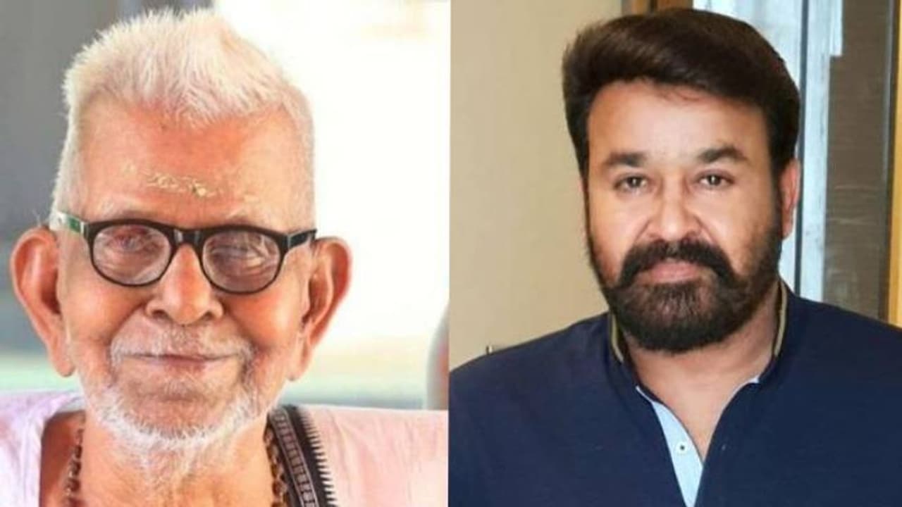 'മഹാമേരുവിന് പൂർണ ചന്ദ്രന്റെ മേലാപ്പ്': അക്കിത്തത്തിന് സ്നേഹാദരവുമായി മോഹൻലാൽ 'മഹാമേരുവിന് പൂർണ ചന്ദ്രന്റെ മേലാപ്പ്': അക്കിത്തത്തിന് സ്നേഹാദരവുമായി മോഹൻലാൽ