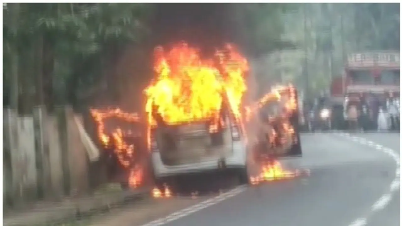 EC vehicle set ablaze in West Bengal’s Purulia