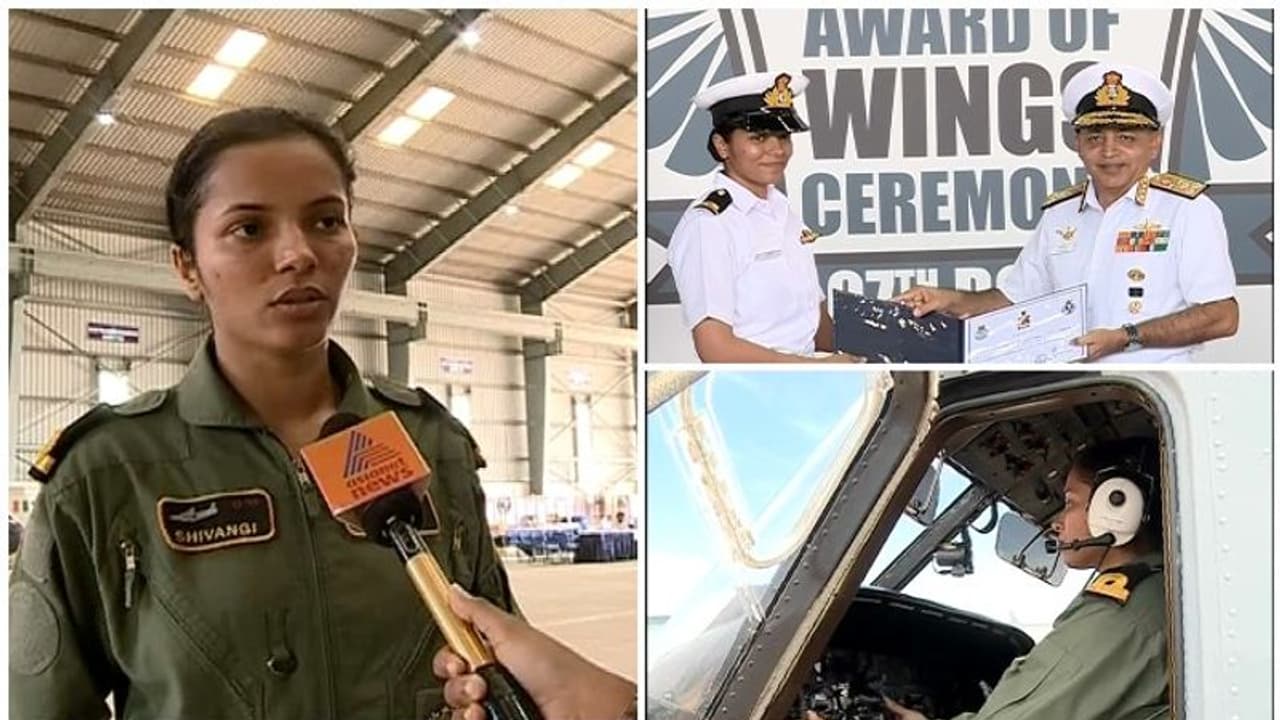 ഇന്ത്യന് നാവികസേനയുടെ ആദ്യ വനിതാ പൈലറ്റായി ശിവാംഗി; ചരിത്രനേട്ടം ഇന്ത്യന് നാവികസേനയുടെ ആദ്യ വനിതാ പൈലറ്റായി ശിവാംഗി; ചരിത്രനേട്ടം