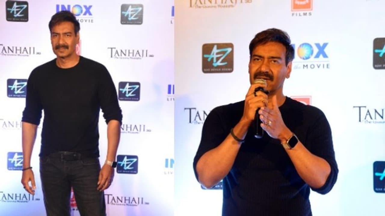 থ্রিডি ট্রেলার নিয়ে কলকাতায় তানাজি, ১০০ তম ছবির ঘিরে আশাবাদী অজয় থ্রিডি ট্রেলার নিয়ে কলকাতায় তানাজি, ১০০ তম ছবির ঘিরে আশাবাদী অজয়