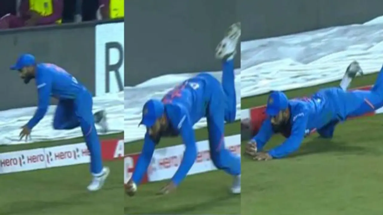 பவுண்டரி லைனில் நடந்த பயங்கரம்.. ஒட்டுமொத்த ஸ்டேடியத்தையும் வாய்பிளக்க வைத்த கோலி.. வீடியோ பவுண்டரி லைனில் நடந்த பயங்கரம்.. ஒட்டுமொத்த ஸ்டேடியத்தையும் வாய்பிளக்க வைத்த கோலி.. வீடியோ