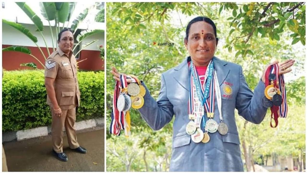 தீராத புற்றுநோயிலும் நம்பிக்கை இழக்காத பெண் போலீஸ்! தடகள போட்டியில் தங்கங்களை குவித்து சாதனை மேல் சாதனை