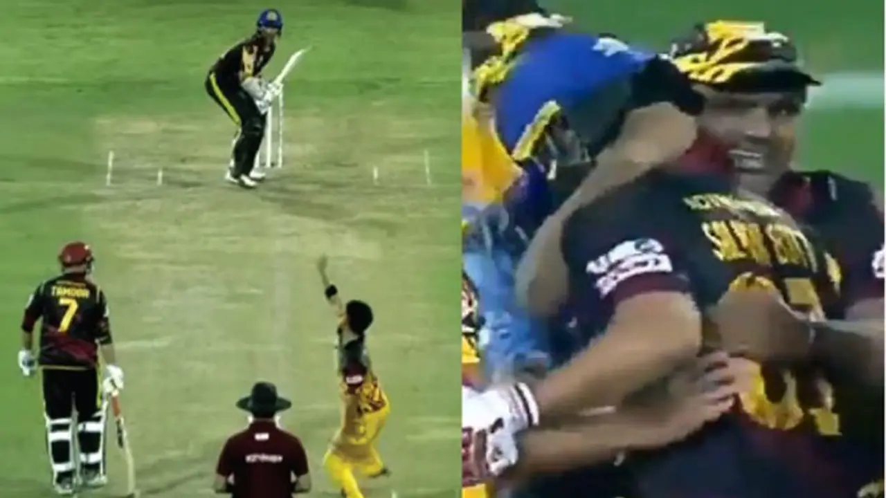 கடைசி பந்தில் சிக்ஸர் அடித்த சல்மான் பட்.. டி10 போட்டியில் ஹண்டர்ஸ் அணி த்ரில் வெற்றி.. வீடியோ