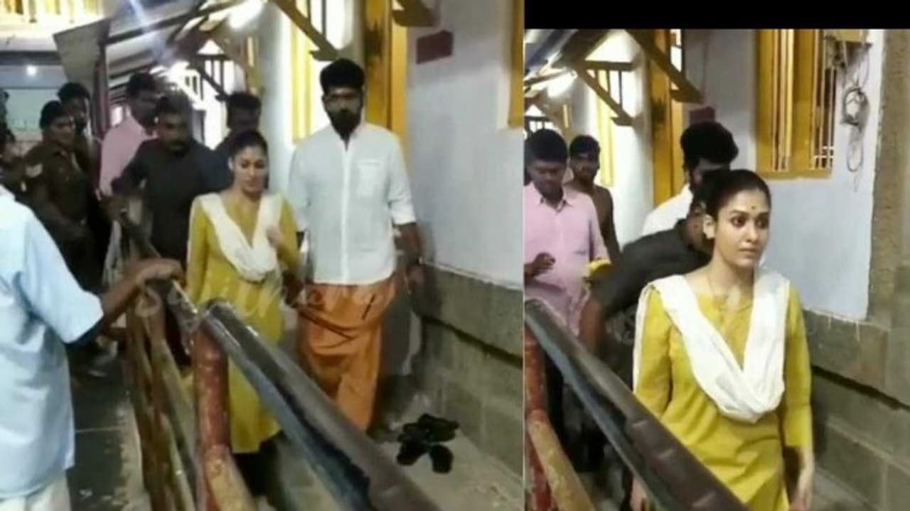 மூக்குத்தி அம்மன் நயன்தாரா... பகவதி அம்மன் கோவிலில் காதலருடன் சாமி தரிசனம்... வைரலாகும் போட்டோஸ்...!