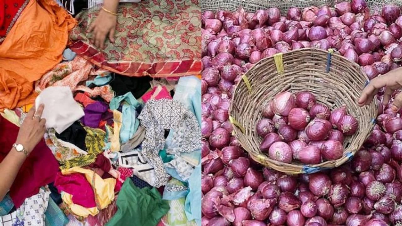 1,000 രൂപയ്ക്ക് മുകളിൽ പർച്ചേഴ്സ് ചെയ്താൽ ഒരു കിലോ ഉള്ളി സൗജന്യം; 'മെ​ഗാ ഓഫറുമായി' ടെക്സ്റ്റൈൽസ് ഉടമ