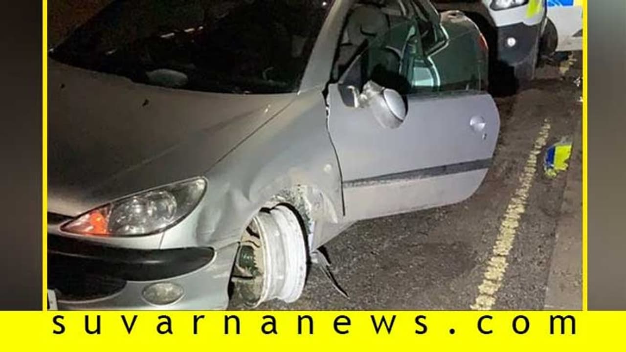 ಎಣ್ಣೆ ಕಿಕ್‌ನಲ್ಲಿ ಚಕ್ರವಿಲ್ಲದ ಕಾರು ಚಲಾಯಿಸಿದ ಭೂಪ!