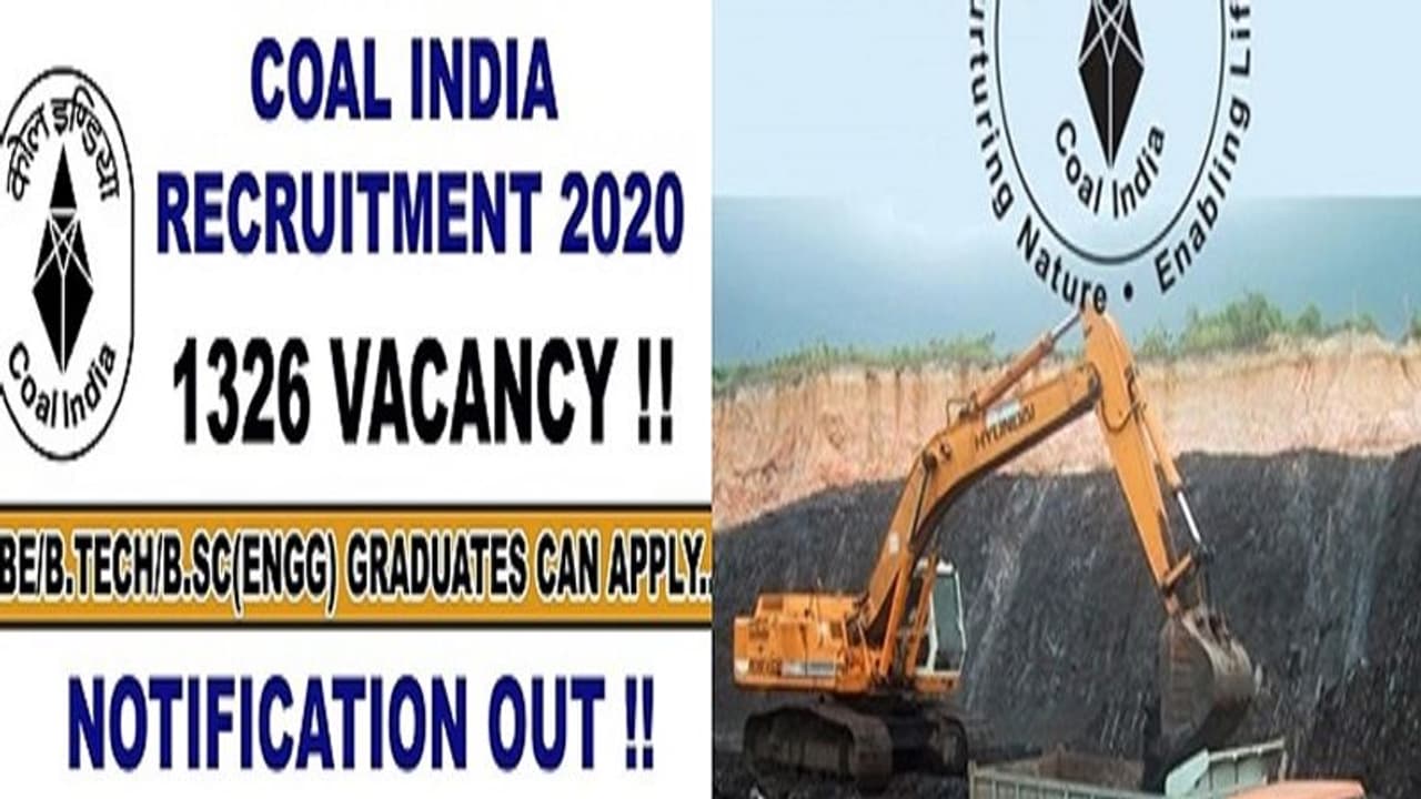 CIL Jobs: కోల్ ఇండియాలో ఉద్యోగాలు...మొత్తం 1326 పోస్టులు CIL Jobs: కోల్ ఇండియాలో ఉద్యోగాలు...మొత్తం 1326 పోస్టులు