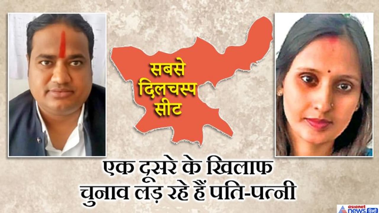 झारखंड, एक ही सीट पर पति पत्नी आमने सामने, चुनाव में खूब हुई जुबानी जंग
