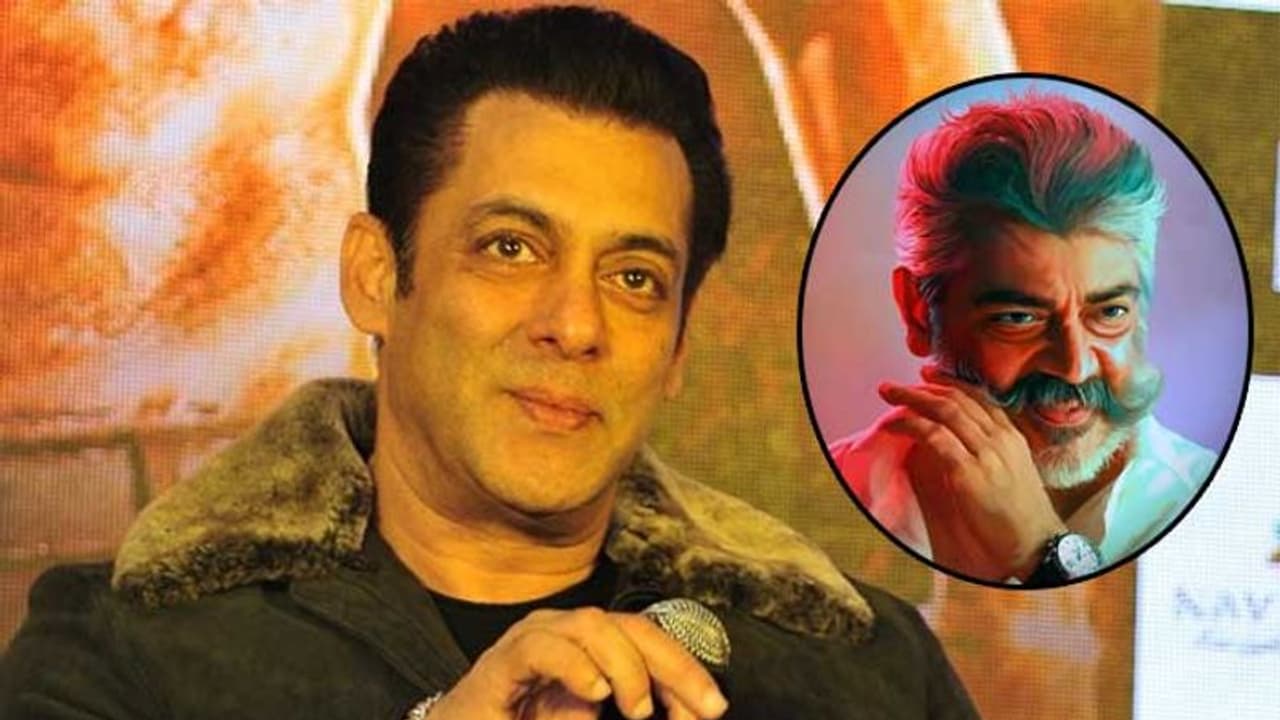 அடடே... தல அஜித்தை இமிட்டேட் செய்த சல்மான் கான்... வைரலாகும் வீடியோ....!