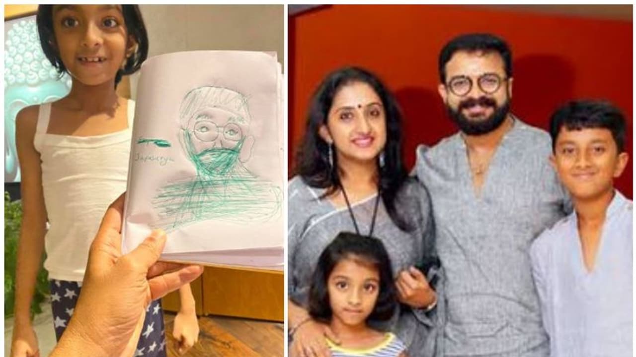 'ഇതാണോടീ ഞാൻ', മകള് വരച്ച ചിത്രവുമായി ജയസൂര്യ! 'ഇതാണോടീ ഞാൻ', മകള് വരച്ച ചിത്രവുമായി ജയസൂര്യ!