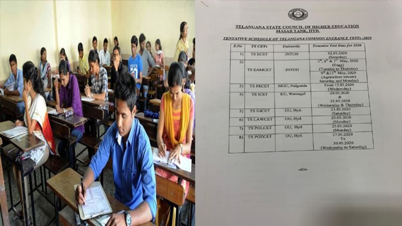 టీఎస్ సెట్ 2020 షెడ్యూల్ విడుదల: ఎంసెట్, ఈసెట్, పీజీ సెట్ పరీక్షల తేదీలు ఇవే! టీఎస్ సెట్ 2020 షెడ్యూల్ విడుదల: ఎంసెట్, ఈసెట్, పీజీ సెట్ పరీక్షల తేదీలు ఇవే!