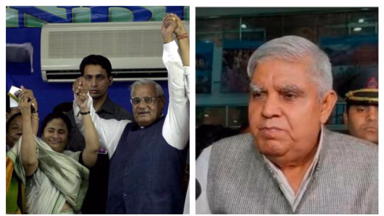 বাজপেয়ীর ছবি উন্মোচনে গরহাজির মমতা, 'অবদানের' কথা মনে করালেন ক্ষুব্ধ ধনখড় বাজপেয়ীর ছবি উন্মোচনে গরহাজির মমতা, 'অবদানের' কথা মনে করালেন ক্ষুব্ধ ধনখড়