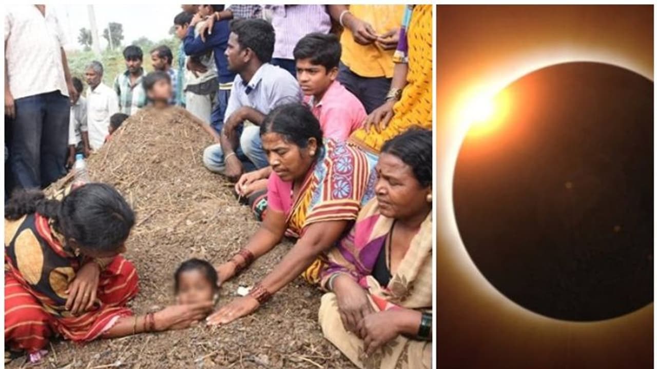 സൂര്യഗ്രഹണ സമയത്ത് വൈകല്യം മാറുമെന്ന് വിശ്വാസം; ഭിന്നശേഷി കുട്ടികളെ മണിക്കൂറുകള് മണ്ണില് മൂടി സൂര്യഗ്രഹണ സമയത്ത് വൈകല്യം മാറുമെന്ന് വിശ്വാസം; ഭിന്നശേഷി കുട്ടികളെ മണിക്കൂറുകള് മണ്ണില് മൂടി