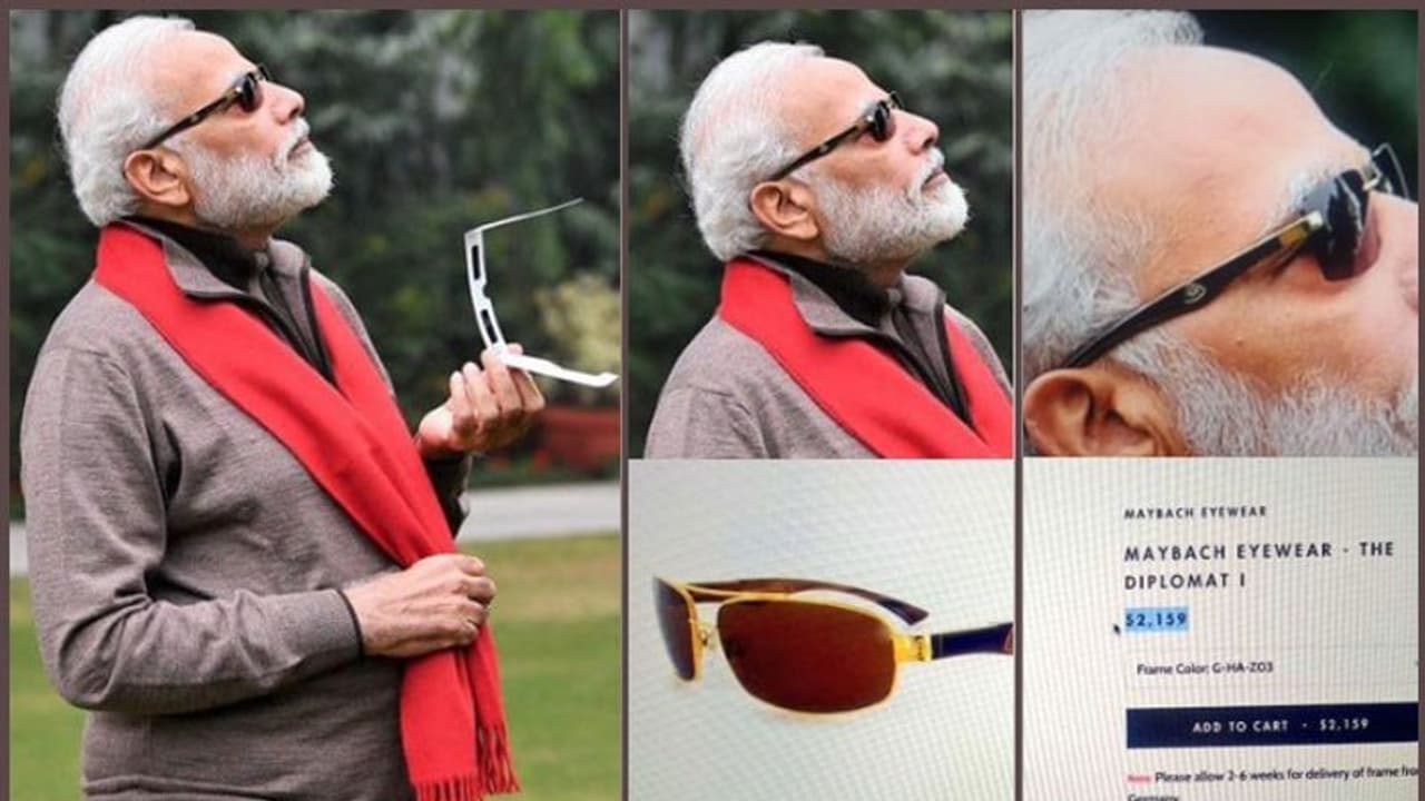 സോഷ്യല്‍ മീഡിയയില്‍ ചര്‍ച്ചയായി മോദിയുടെ കൂളിംഗ് ഗ്ലാസ്: 'വില വെറും 1.4 ലക്ഷ'മെന്ന് വിമര്‍ശനം.!