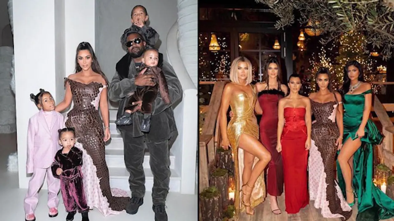 Kim Kardashian West shows off Balmain's custom crystal sweaters for Christmas Kim Kardashian West shows off Balmain's custom crystal sweaters for Christmas