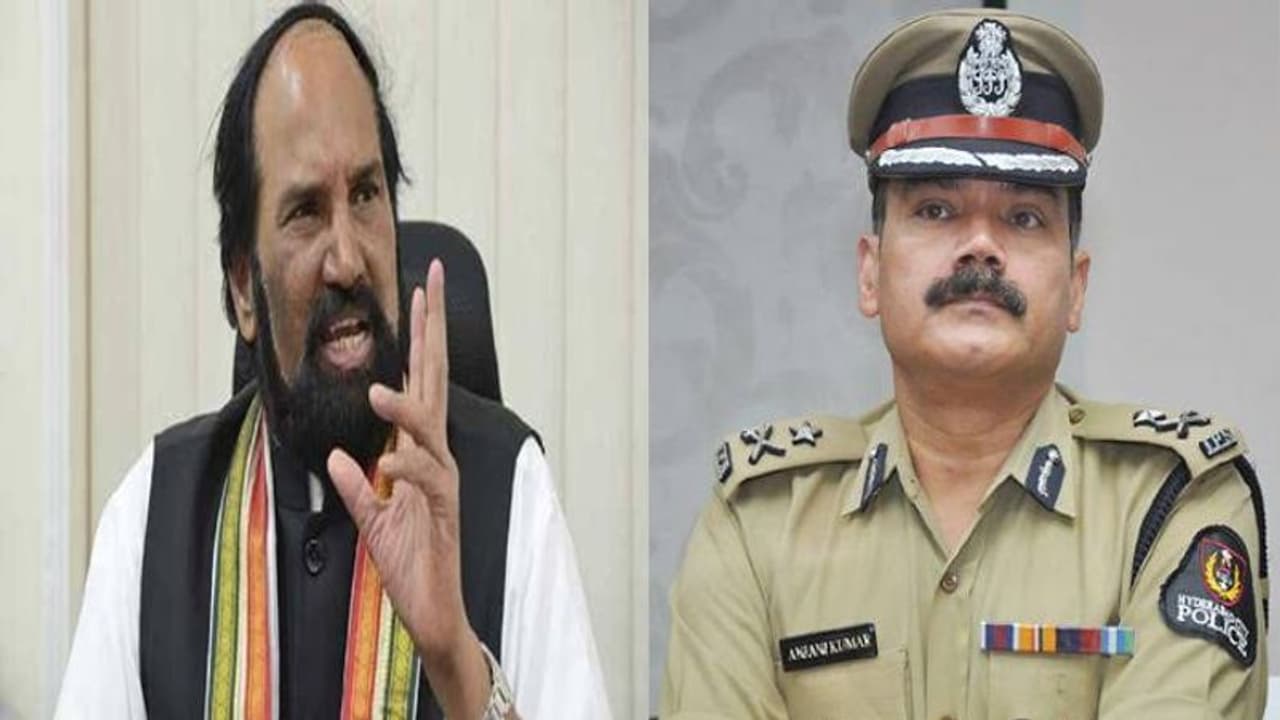 హైదరాబాద్ కమీషనర్ కు అసలు క్యారెక్టరే లేదు: ఉత్తమ్ ఘాటు విమర్శలు