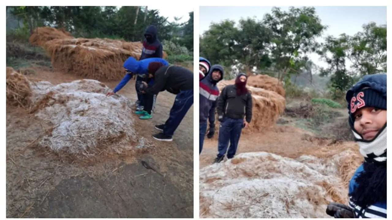 পুরুলিয়ায় তুষারপাত, গ্রামের জুড়ে সাদা আস্তরণ, ভাইরাল ছবি পুরুলিয়ায় তুষারপাত, গ্রামের জুড়ে সাদা আস্তরণ, ভাইরাল ছবি