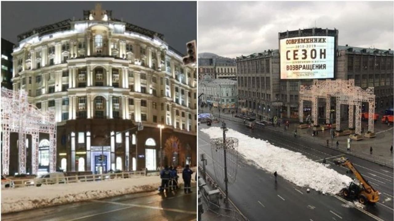 ന്യൂ ഇയര് ആഘോഷിക്കാന് മഞ്ഞില്ല; കൃത്രിമ മഞ്ഞെത്തിച്ച് മോസ്കോ ന്യൂ ഇയര് ആഘോഷിക്കാന് മഞ്ഞില്ല; കൃത്രിമ മഞ്ഞെത്തിച്ച് മോസ്കോ