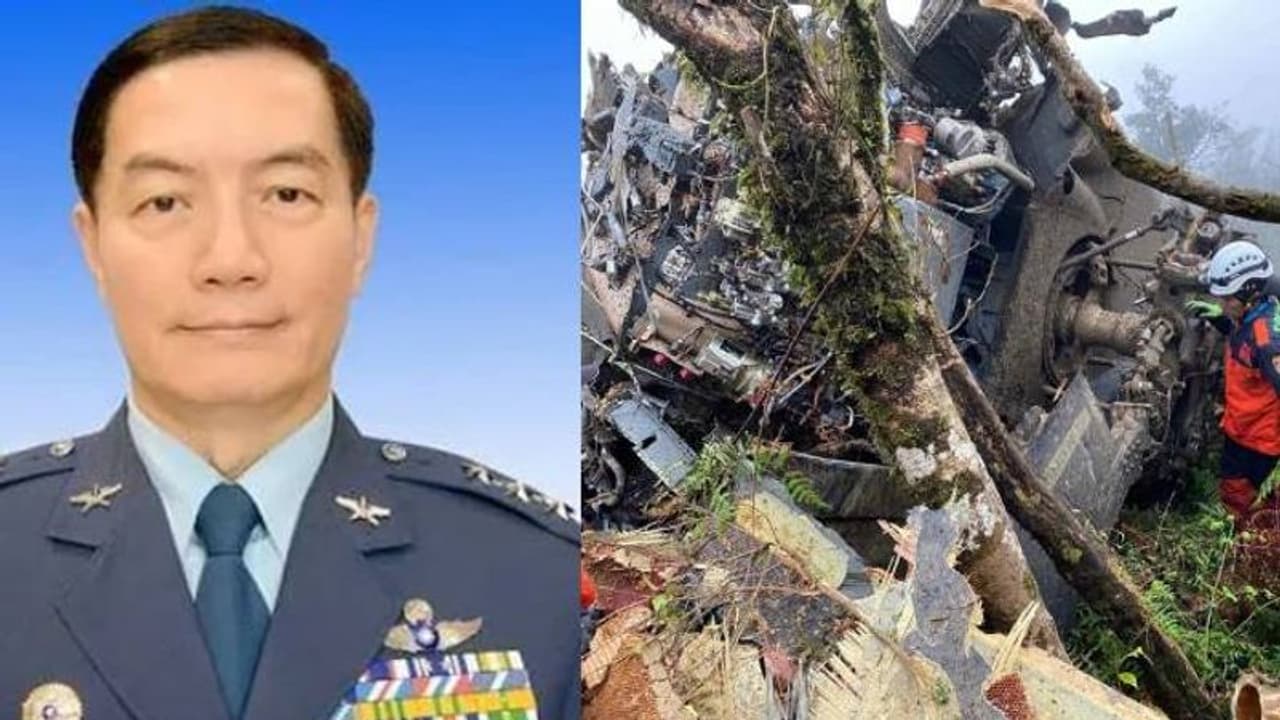 തായ്വാനിൽ ഹെലികോപ്റ്റര് തകര്ന്ന് സൈനിക മേധാവിയടക്കം എട്ടുപേര് മരിച്ചു തായ്വാനിൽ ഹെലികോപ്റ്റര് തകര്ന്ന് സൈനിക മേധാവിയടക്കം എട്ടുപേര് മരിച്ചു