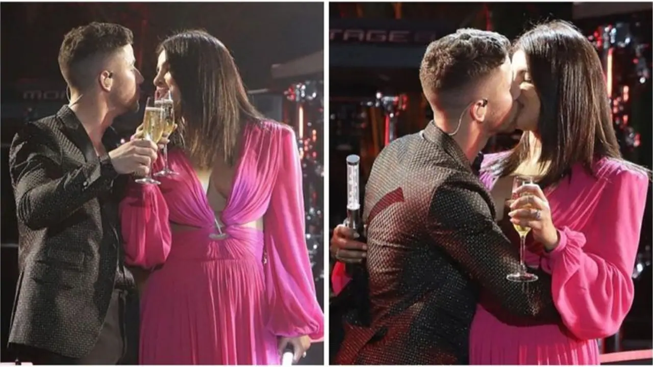 Priyanka Chopra, Nick Jonas' passionate kiss on stage goes viral (Video) Priyanka Chopra, Nick Jonas' passionate kiss on stage goes viral (Video)